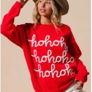 Bibi Holiday Sweater Red Size Small